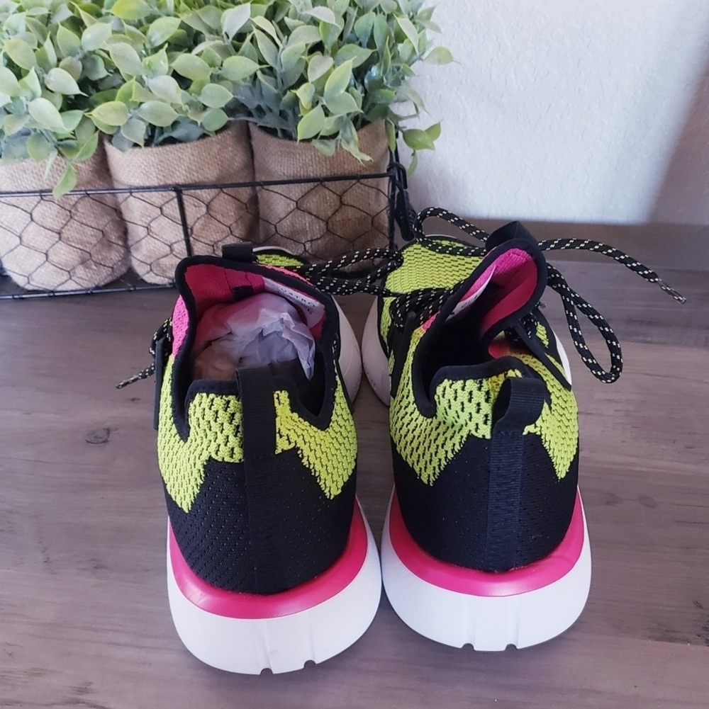 CU4TRO Bolt Lime Knit Sneakers NEW - Picture 5 of 7